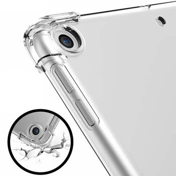 Funda Samsung Galaxy Tab 10,5 2018 SM-T590 SM-T595 atsparus smūgiams skaidrus, minkštos silikono atveju lankstus bamperis galinis dangtelis