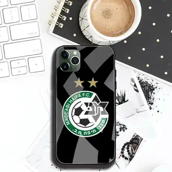 Futbolo maccabi haifa, Telefono dėklas Grūdintas Stiklas iPhone 12 pro max mini 11 Pro XR XS MAX 8 X 7 6S 6 Plus SE 2020 atveju