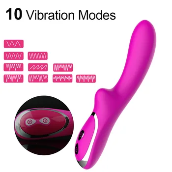 G spot Vibratorius su 10 Vibracijos Režimai, skirti Makšties Stimuliavimas Vandeniui Dildo Massager Suaugusiųjų Sekso Žaislai Moterims, Įkrovimo
