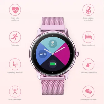 G31 Moterų Smart Watch Širdies ritmo Monitorius Sport Fitness Tracker Apyrankės Moterims Lady Riešo Smartwatch Grožio Dovana, skirta 