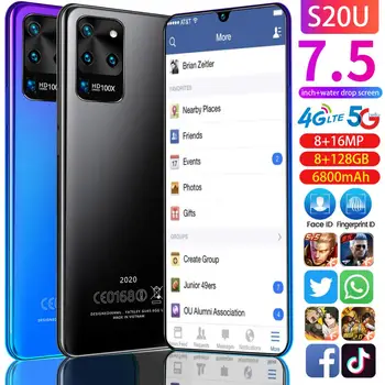 Galay S20 Mobiliuosius Telefonus 4G 5G Tinklo Octa Core, 8GB RAM 128 GB ROM 7.5 Colių Galax S20U Pasaulio Versija Snapdragon 855 Smartphonach