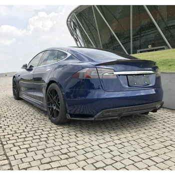 Galiniai Kamieno Spoileris Įkrovos Lūpų Sparno Spoileris Už Tesla Model S - 2019 Anglies Pluošto