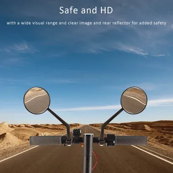 Galinis Veidrodėlis Rodikliai Galinio vaizdo Stiklo Veidrodis 360 Laipsnių Išgaubti išoriniai Stiklai Xiaomi M365 Elektrinis Motoroleris, Priedai