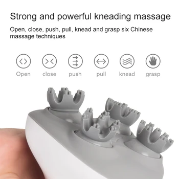 Galvos masažas mašina Massager galvą Laiko Kontrolės Keturi Silikoniniai Nagai Skalbimo Plaukų 3d Vibracija massager elektros