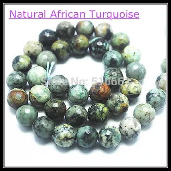 Gamtos aspektų afrikos turquoisee akmens karoliukai, priedai pakabukai vyriškos apyrankės priėmimo dydis 4mm 6mm 8mm 10mm