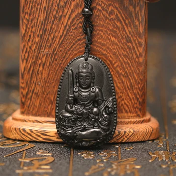 Gamtos Obsidianas Raižyti Buda, Pasisekė, Amuletai, Pasisekė, Karoliai, Bižuterijos Gydymo Akmens Papuošalai Vyrams Ir Moterims