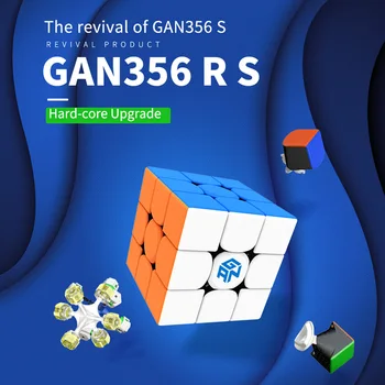 GAN 356 R S RS 3x3x3 Magic Cube 3x3 Atnaujintas GAN356/356RS Profesinės Neo Greitis Kubo Galvosūkį Antistress Žaislai Vaikams