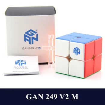 GAN249 Magic Cube V2M Magnetinio 2x2x2 Magic Cube GAN249 V2M Kubo Galvosūkį GAN249V2M 2x2 Magnetinio Greitis Kubo Švietimo Žaislai