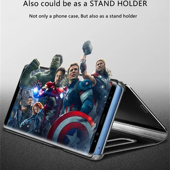 Garbės 8S Atveju, Smart Veidrodis Atveju Huawei Honor 8S Honor8S KSE-LX9 dėl Garbės 8 S s8 honer 8s Apversti Knyga, telefono stovas coque fundas
