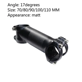 Garsaus prekės ženklo dviratis anglies pluošto strypo skersmuo stovuose, laisvų Rankų įranga šakutės lazdele gali būti pritaikytas LOGOTIPAS/70MM-110MM Matt MTB Dviračių kamieninės