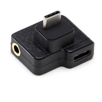 Garso Adapteris Osmo Veiksmų Dual 3,5 mm USB-C Adapter CYNOVA DJI Osmo Veiksmų Garso Išorinių 3.5 mm Mic Mount TRS DJI Osmo