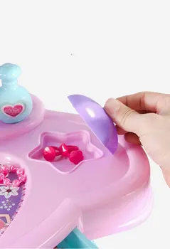 Geriausia ABS Plastiko Grožio Makiažas Žaislai Kalėdinių Žaislų mergaitėms Baby Princess Modeliavimas Apsimesti žaisti, tualetinis staliukas, žaislai