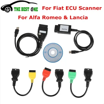 Geriausia Kokybė Fiat ECU Scanner Diagnostikos Skaitytuvas Priemonė Fiat ECU Programuotojas Su 5vnt Visą Kabeliai, Alfa Remeo & Lancia