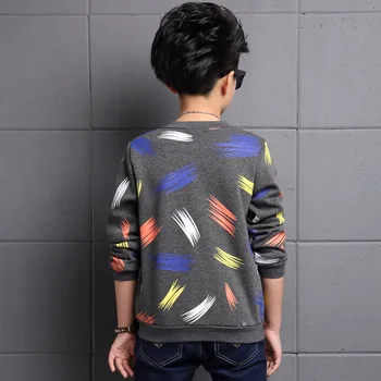 Geriausiai parduodamas Naujas modelis Berniukų marškinėliai ilgomis Rankovėmis Prekės Vaikams Šukuotinės Medvilnės Džemperis Vaikams Megztiniai megztinis Drabužiai, 5-15T