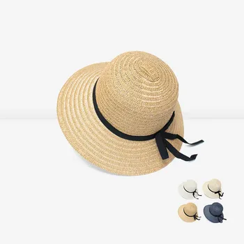 Geriausias pardavėjas saulės skydelis moterų Sulankstomas mados paplūdimys, Big Kraštų Skrybėlę Moterų naujos lauko šiaudų skrybėlę baseino formos saulės skrybėlę