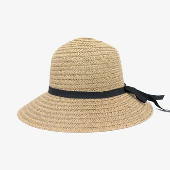 Geriausias pardavėjas saulės skydelis moterų Sulankstomas mados paplūdimys, Big Kraštų Skrybėlę Moterų naujos lauko šiaudų skrybėlę baseino formos saulės skrybėlę