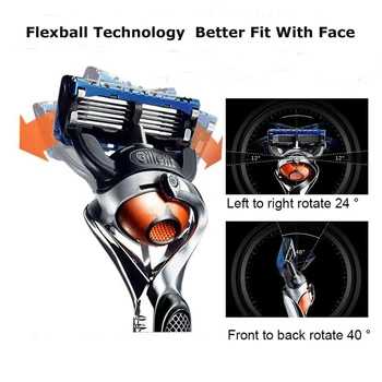 Gillette Fusion 5 Skustuvas Vyrams Proglide Flexball energetikos Saugos Skustuvai Vyrams Barzdos Skutimosi Mašina Baterija Mažai Triukšmo