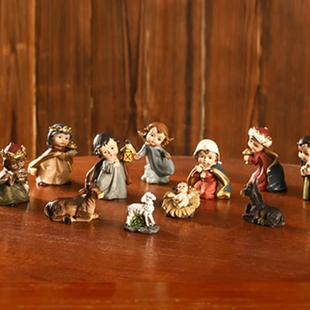 Gimė Betliejuje kristaus Gimimo Figūrėlės Set - Kalėdos Rinkiniai Kalėdų Patalpų - Ėdžiose Scena, Kalėdų Dekoracijos - Kalėdų N