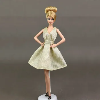 Gliter Lėlės Suknelės, Klasikinės Lėlės Suknelė Barbie Lėlės Komplektai Tik Rankinis Drabužius 1/6 BJD Doll Priedai Vaikas Žaislas