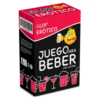 Glop Erotico - Juego para Beber - Juego de beber con Cartas para Fiestas de Adultos, 100 Cartas Diferentes