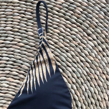 GNIM Seksualus Trikampis Bikini maudymosi Kostiumėliai Moterims 2020 Metų Vasaros Spausdinti Aukštos Juosmens maudymosi kostiumėlį Push Up Medžių lapų Plaukti Maudymosi Kostiumas iš Dviejų dalių,