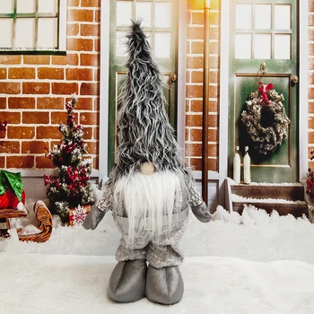 Gnome Pliušinis Lėlės Kalėdinė Dekoracija Tomte Beveidis Santa Ištraukiama Nuolatinis Žaislas Vaikams Dovanų Naujųjų Metų Kalėdų Papuošalai