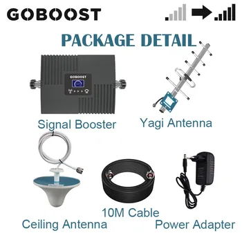GOBOOST GSM Signalo Stiprintuvas 900MHz Judriojo Korinio ryšio Signalo Stiprintuvus Kartotuvas 2G GSM Mobilųjį Telefoną Signalo Stiprintuvas + Grybų Antenn