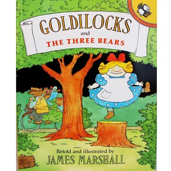 Goldilocks ir Trys Lokiai James Marshall Švietimo anglų Paveikslėlį Mokymosi Knyga Kortelės Istorija Knyga Kūdikis, Vaikas, Vaikai