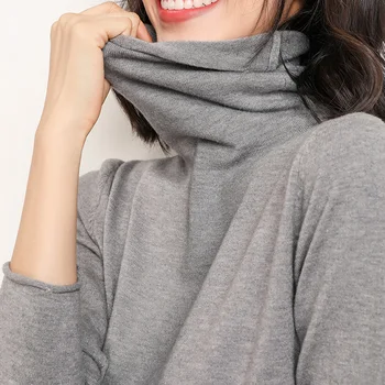 Golfo megztiniai moterims žiemos drabužių šilti megztiniai megztinis elastinga slim seksualus basicshirt klasikinis viršaus į hotsale moterų megztiniai