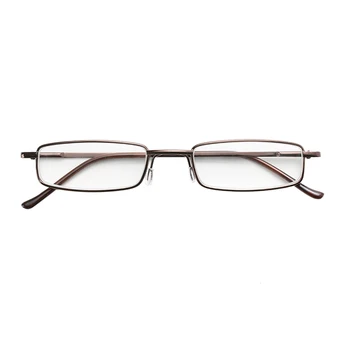 Gran oferta gafas de lectura de resina con marco de acero inoxidable Unisex 1,00-4,00 con 