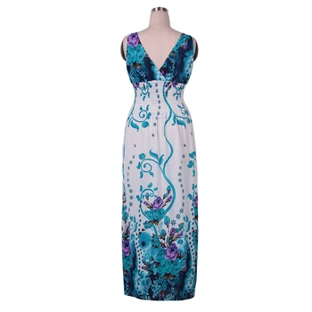 Gražus-amžinai Bohemijos Paplūdimio Spageti Dirželis Suknelės Maxi Ilgas Moterų Vasaros Suknelė 053