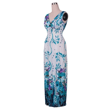 Gražus-amžinai Bohemijos Paplūdimio Spageti Dirželis Suknelės Maxi Ilgas Moterų Vasaros Suknelė 053