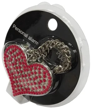 Gražus širdies formos su deimantu, užtrauktukas signalizacijos asmens anti-vilkas vagis anti-apiplėšimas gynybinės savigynos saugos signalizacijos pardavimas