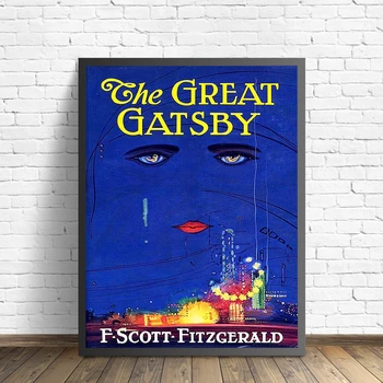 Great Gatsby Plakatas F. Scott Fitzgerald Knygos Viršelio Spausdinti Šiaurės Cnavas Tapybos Sienos Nuotraukas Gyvenimo Romm Namų Dekoro be Rėmelio