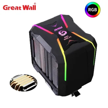 Great Wall CPU Oro Aušintuvas 4 HeatPipes Radiatorius 4 Pin Aušinimo ventiliatorius 90mm 5V PWM 3Pin RGB už LGA 115x/AM4 