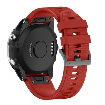 Greitai, lengvai pritaikomas silikoninis dirželis Watchband Garmin Fenix 5 Safyras Quatix 5 Pirmtakas 935 Požiūris S60 Premium smart laikrodžiai