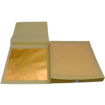 Grynas tikro Aukso Lapų folijos lapą veido Grožio Valgomieji Maisto Apdailos 100 lapų 9.33 x 9.33 cm 99.99% Aukso