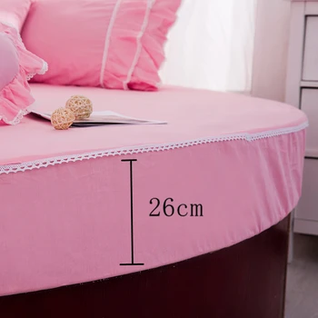 Grynos medvilnės turas įrengtas lapo europos stiliaus rožinė lova lapas apvalios lovos čiužinių, patalynės, namų lapas skersmuo 200/220cm #sw