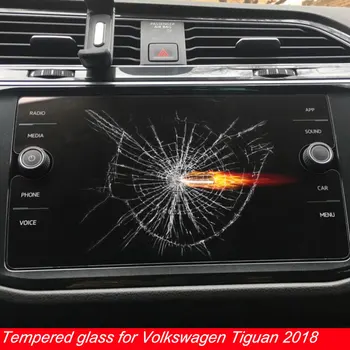 Grūdintas stiklas 8 Colių Volkswagen Golf Sportsvan 2018 2019 Automobilių Stiliaus GPS Navigacijos Ekrano Stiklo Apsauginė Plėvelė