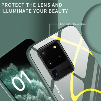 Grūdintas Stiklas Case For Samsung Galaxy S20 S 20 Ultra Plus Dažymo Minkštas Rėmas Padengti Samsung S20 Plus Ultra Telefonas Atvejų