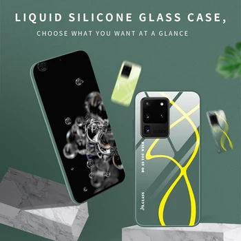 Grūdintas Stiklas Case For Samsung Galaxy S20 S 20 Ultra Plus Dažymo Minkštas Rėmas Padengti Samsung S20 Plus Ultra Telefonas Atvejų