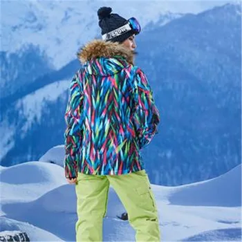 GS Plaukų Skrybėlę Moterų Slidinėjimo Kailis Snowboarding Striukes 10K atsparumas vandeniui vėjo kvėpuojantis žiemos lauko sporto drabužiai Mergaitėms Sniego kostiumas
