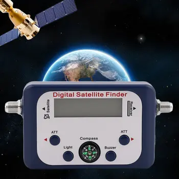 GSF-9506 Skaitmeninis Satfinder Su skystųjų KRISTALŲ Ekranas Universalus TV Palydovinės Ieškiklis Metrų Palydovų Signalų Ieškiklis Testeris
