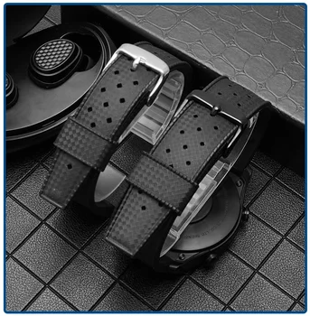 Gumos Žiūrėti Juostos Seiko SRP777J1 Omega Vandeniui Sportas, Nardymas Kvėpuojantis Silikono Dirželis Apyrankę Watchband 20mm 22mm