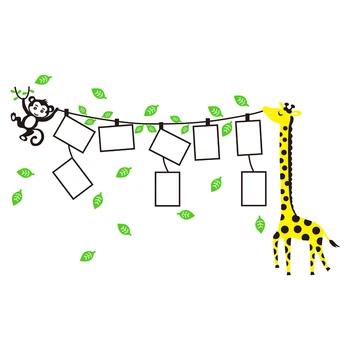 Gyvūnų žirafa beždžionių Nuotraukų rėmelis 