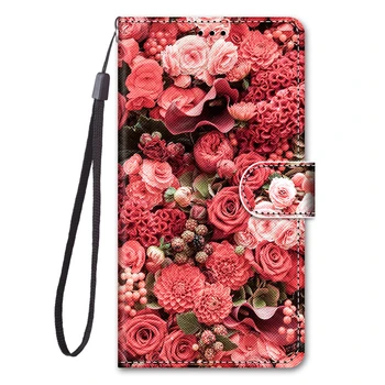 Gėlių Odinis Dėklas, Skirtas Samsung Galaxy J7 J5 J3 Skyrius 2017 J1 2016 J8 2018 J2 Core Premjero Flip Book Case For Samsung J4 J6 Plius Ministras