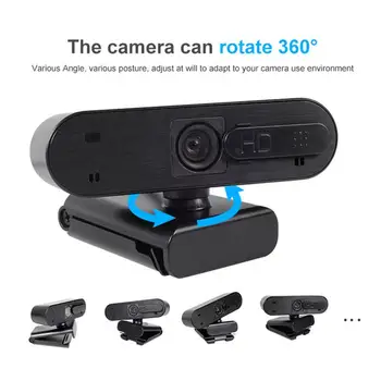 H703 Full HD USB Kamera Auto-focus Privatumo Padengti 1080P Web Kamera su Dviguba Mic Nešiojamieji kompiuteriai Desktop Kameros Online Švietimas