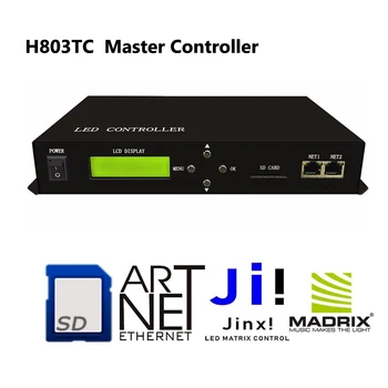 H803TC Master Controller LED Online/Offline Pikselių Šviesos Valdiklis Ratai 170000 Pikselių Dirbti Su H802RA H801RC Vergas Valdytojas