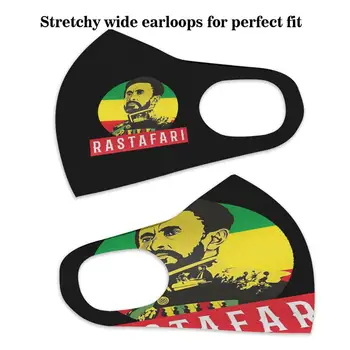 Haile Selassie Rastafari Vėliavos mascarillas con filtro estampadas skalbti daugkartinių veido kaukė nagų kaukė su projekto juokinga