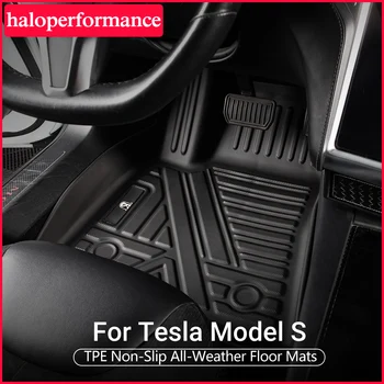 Haloperformance Tesla Automobilio grindų kilimėliai Tesla Model S Priedai 2020 Užsakymą pėdų Pagalvėlės automobilių kilimų modelis s automobilių apima